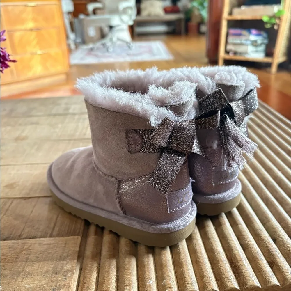 Ugg | dusty purple Fur-Lined Boots with bow